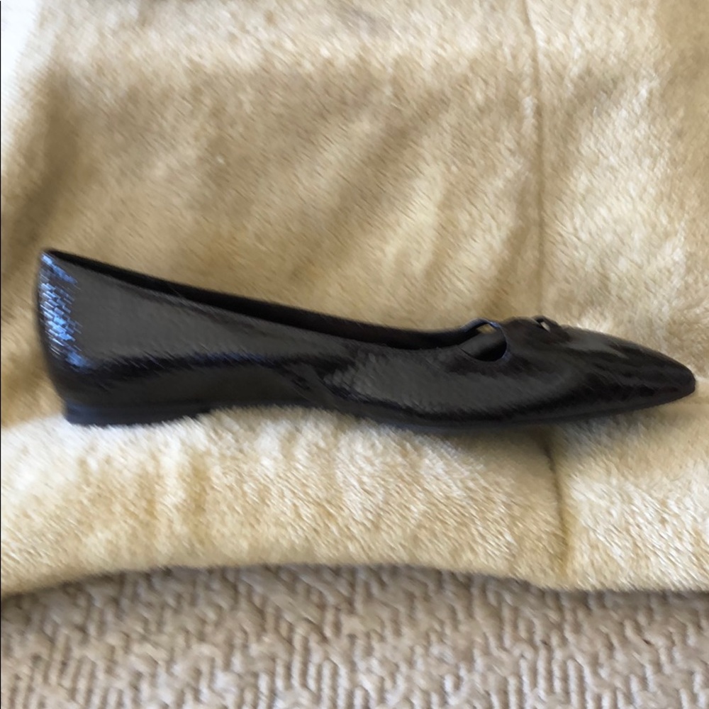 Loft flatsNew never worn brown mock croc patent - Picture 3 of 7